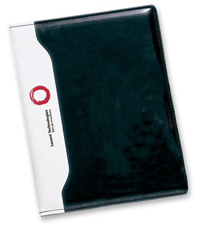 White Pearl Classic Vinyl Sewn Padfolio